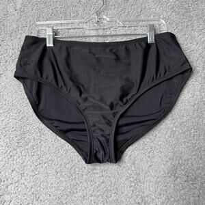 Speedo Swimsuit Bottoms Women's Size 14 Black Full Coverage Swim Bottoms